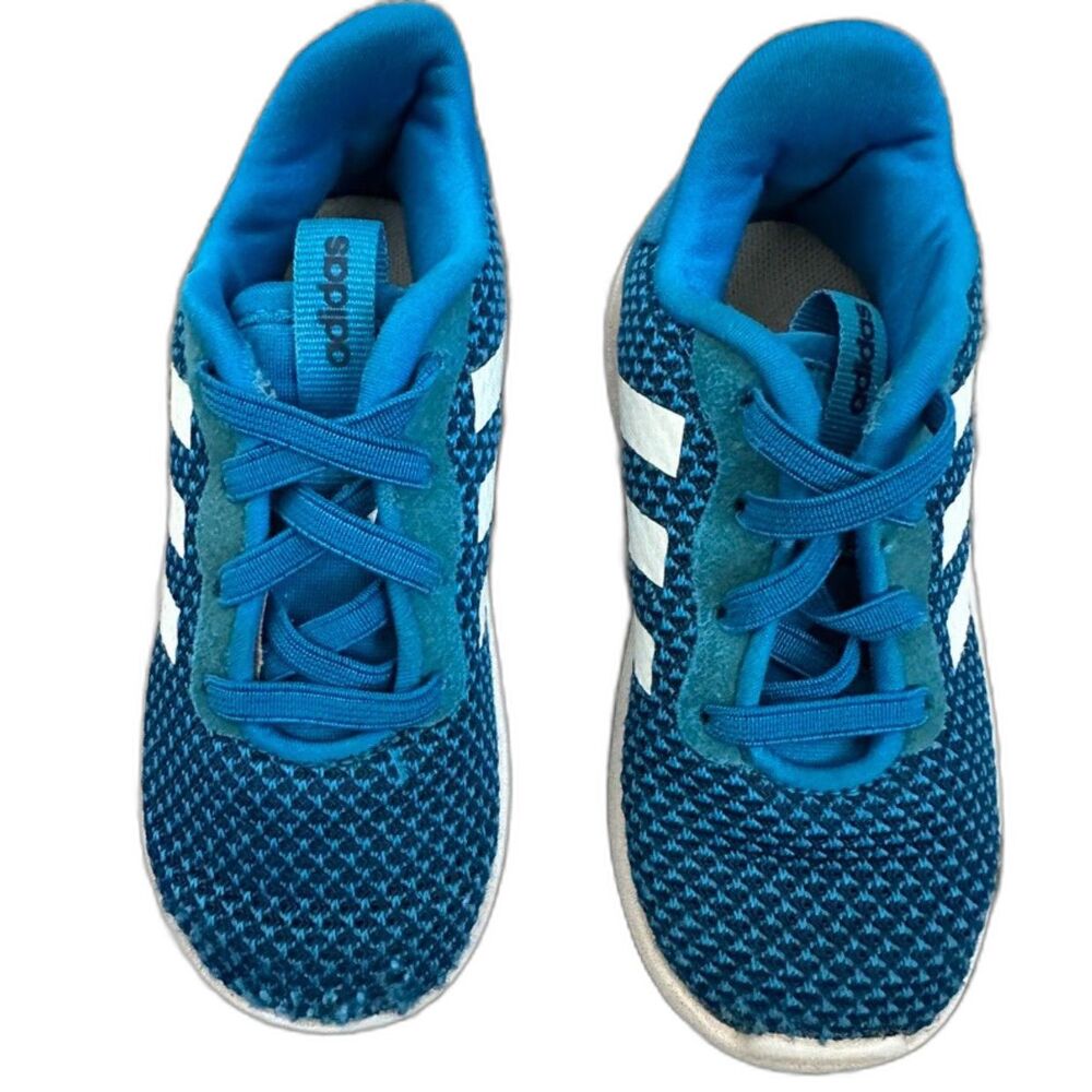 Adidas Blue White Youth Toddler Athletic Running Tennis Shoes Boys Size 7.5 kids